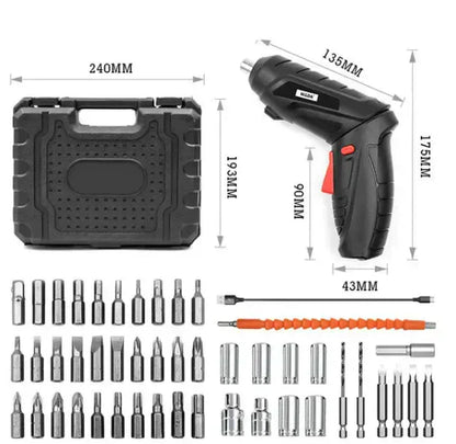 KIT Destornillador inalámbrico portátil-47 piezas